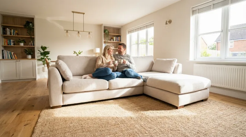 Par uživa v novem, estetsko dovršenem domu